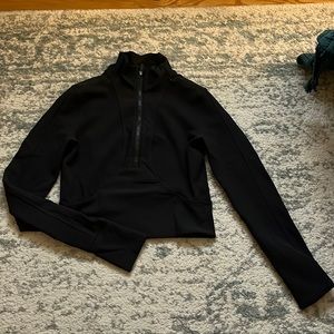 lululemon ribbed crop half zip